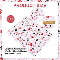 綿織物  服装アクセサリー  足跡  1120x0.1mm  2ヤード/個&nbsp;DIY-WH0816-575B