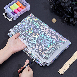 ポリエステル織物  銀  1000x1444x0.1mm&nbsp;DIY-WH0700-33A