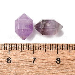 天然石アメジストビーズ  多面カット  双円錐形  11~12x6~7mm  穴：1.2mm&nbsp;G-M452-01J