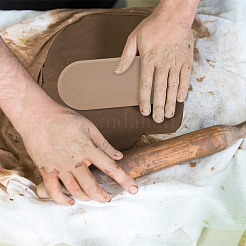 6個 6スタイル MDF 木製ボード  セラミック粘土乾燥ボード  セラミック作成ツール  オーバル  バリーウッド  244~415x47~210x15mm  1個/スタイル&nbsp;DIY-PH0030-54