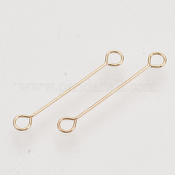 アイアンアイピン  カドミウムフリー＆鉛フリー  ピアノ線9ピン  ライトゴールド  20x0.4mm  穴：1.8mm  ヘッド：3mm&nbsp;IFIN-S126-01B-KC