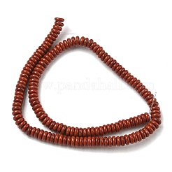 天然石レッドジャスパービーズ連売り  滑らかなロンデル  6.5x2.5mm  穴：1.1mm  約167個/連  14.88''（37.8センチメートル）&nbsp;GG-CBAC08A-A05-01
