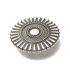 チベットスタイル合金の花のマルチ連リンク  カドミウムフリー＆鉛フリー  4ループ  アンティークシルバー  40x6mm  穴：1.7mm  約125個/1000g&nbsp;PALLOY-D291-01AS-01