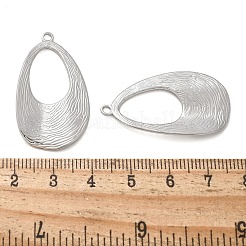 304ステンレスペンダント  ティアドロップチャーム  変色防止  ステンレス鋼色  35x19.5x2.5mm  穴：1.8mm&nbsp;STAS-L022-503P