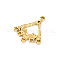 304ステンレスシャンデリア部品リンク  イオンプレーティング（ip）  三角形  ゴールドカラー  28.5x24.5x2.5mm  穴：1.8mmと2mm&nbsp;STAS-Q350-07G
