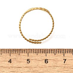 304ステンレススチールオープンカフリング  中空オーバル  18KGP本金メッキ  20x3mm  内径：18mm&nbsp;RJEW-M072-13G