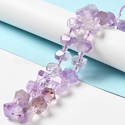 天然石アメジストビーズ連売り  チップ  14~16x13~14x8.5~9.5mm  穴：1.2mm  約26個/連  15.16''（38.5センチメートル）&nbsp;G-E578-01