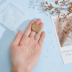 プラスチックピアスフック200個  200個のプラスチック製イヤーナット  透明  15mm  穴：1.2mm  ピン：0.9mm&nbsp;FIND-SP0005-41
