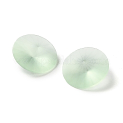 すりガラスのラインストーンカボション  多面カット  後ろ向き  フラットラウンド  クリソライト  12x5mm&nbsp;RGLA-G022-01B-238