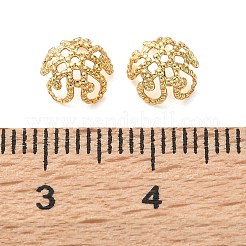 真鍮製ビーズキャップ  花  カドミウムフリー＆鉛フリー  ラックめっき  長持ちメッキ  18KGP本金メッキ  7x3.5mm  穴：0.7mm&nbsp;KK-C260-19B-G