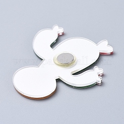冷蔵庫用マグネットアクリル装飾  愛という言葉でサボテン  グリーン  50x45x4mm&nbsp;AJEW-I042-20