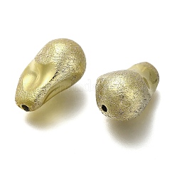 UVメッキ CCB プラスチックビーズ  テクスチャー  ナゲット  シャンパンゴールド  21x15x12mm  穴：1.8mm&nbsp;CCB-D008-11G