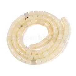 天然な白アフリカオパールビーズ連売り  コラム  4~4.5x4.5~5mm  穴：1mm  約88~91個/連  15.16~15.35''（38.5~39センチメートル）&nbsp;G-T141-85B-01