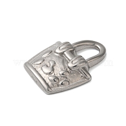 変色しない304ステンレススチールペンダント  ハンドバッグチャーム  ステンレス鋼色  21x15x4mm  穴：7x4mm&nbsp;STAS-N103-50P