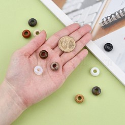 天然石ビーズ  大ホールホールビーズ  ロンデル  14~15x7~10mm  穴：5~6mm&nbsp;X-G-K216-01