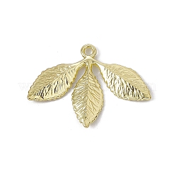 合金ペンダント  リーフチャーム  ライトゴールド  23x31x2mm  穴：1.8mm&nbsp;LS-PALLOY-D014-15A-LG