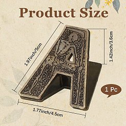 合金クリップ  紙の文書用  学校事務用品  アンティークブロンズ  文字a  50x46x36mm&nbsp;AJEW-WH20054-073AB-01
