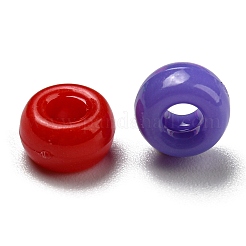 不透明なアクリルビーズ  ロンデル  ミックスカラー  7x4mm  穴：3mm  約4545個/500g&nbsp;KY-T025-03-F