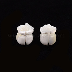 天然トロチッドシェル/トロカスシェルビーズ  スズラン  貝殻色  9.5x7.5mm  穴：1mm&nbsp;SSHEL-T014-32