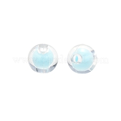 透明なアクリルビーズ  二層ビーズ  ラウンド  空色  8x7.5mm  穴：2mm  約340個/100g&nbsp;LS-TACR-S135-002A