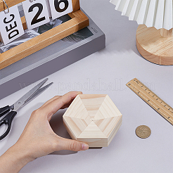 木製3Dガラスはんだ付け治具  DIYガラス製作ツール  六角  湯通しアーモンド  9.9x8.6x2.95cm&nbsp;TOOL-WH0039-62B