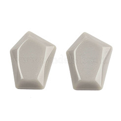 オペークアクリルカボション  五角形  濃いグレー  23.5x18x4mm  約450個/500g&nbsp;MACR-S373-142-A05