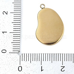 304ステンレスペンダント  ABSの模造パールと  豆の魅力  14KGP本金メッキ  20.5x14x8.5mm  穴：1.4mm&nbsp;STAS-L022-475G