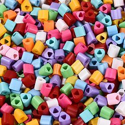 Fgbベーキングペイントガラスシードビーズ  三角形  三角穴  ミックスカラー  3.5x3.5x3.5mm  穴：1.2~1.4mm  約7250個/ポンド&nbsp;SEED-Q040-09A-M02