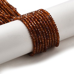 ナチュラルオレンジガーネットビーズ連売り  多面カット  ロンデル  3x2mm  穴：0.6mm  約168~193個/連  14.96''~15.35''（38~39センチメートル）&nbsp;X-G-M426-A01-01