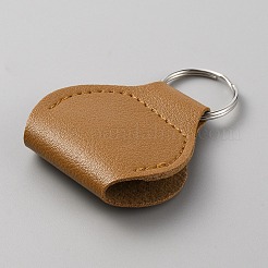 Pu レザー ギター ピック ホルダー キーホルダー プレクトラム バッグ ケース用品  ペルー  6.8x4.7cm&nbsp;KEYC-WH0040-02C