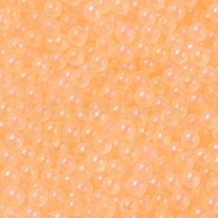 蓄光透明ガラスシードラウンドビーズ  穴なし/ドリルなし  グレードA  砂茶色  2~2.5mm  約10000個/袋&nbsp;GLAA-F124-D04-A