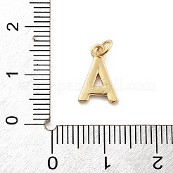 ラックメッキ真鍮チャーム  エナメルと丸カン付き  カドミウムフリー＆鉛フリー  長持ちメッキ  18KGP本金メッキ  文字L  文字L  11.5~12x2~10x1mm  穴：2.5mm.&nbsp;KK-C065-02-G-1
