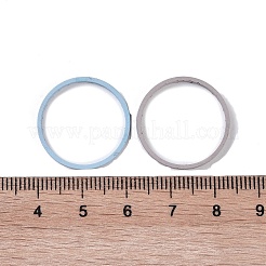 スプレープリント真鍮製フレームコネクター  リング  ミックスカラー  21x2mm  内径：18.5mm&nbsp;KK-R156-02