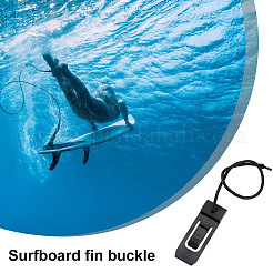 プラスチック sup スプリットサーファーパドルボードフィンクリップ  ブラック  170mm&nbsp;AJEW-WH0258-882
