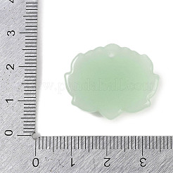 ガラスチャーム  蓮のチャーム  ダークシーグリーン  22x27x6mm  穴：1.4mm&nbsp;GLAA-G121-01G