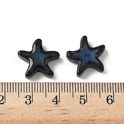 ガラスビーズ  温度感知色変化ビーズ  スター  ブラック  14.5x16x5mm  穴：0.7mm&nbsp;GLAA-P072-01E