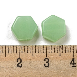 アクリルビーズ  2穴  六角  ダークシーグリーン  9x10x4.5mm  穴：1.2mm&nbsp;OACR-G034-02C