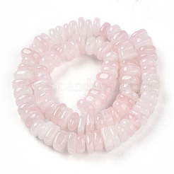 天然石ローズクォーツビーズ連売り  ナゲット  9~13.5x8~12x3~6.5mm  穴：1.2mm  約86~91個/連  14.96~15.55''（38~39.5センチメートル）&nbsp;G-T141-22