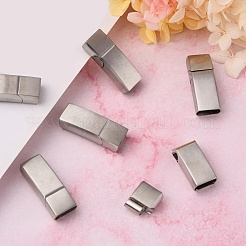 変色しない316サージカルステンレススチール製バヨネット留め具  長方形  ステンレス鋼色  33x13.5x8~8.5mm  内径：12x6mm&nbsp;STAS-G241-20P