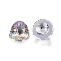 電気めっきk9ガラスラインストーンビーズ  多面カット  鐘  ミックスカラー  10~10.5x10~10.5mm  穴：1.4mm&nbsp;EGLA-L013-001