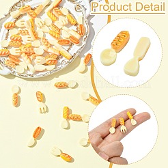 50個 5スタイル キッチン用品テーマ 樹脂カボション  食器  20~21x5~7x3~5mm  10個/スタイル&nbsp;RESI-CJ0004-23
