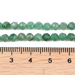 天然石アフリカンジェイドビーズ連売り  ラウンド  多面カット  4~4.5mm  穴：0.6mm  約98個/連  15.59''（39.6センチメートル）&nbsp;G-B175-D20-4mm