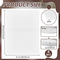 DIY木材パルプコットン4枚  吸水スポンジ  長方形  ホワイト  292x212x1mm&nbsp;AJEW-BC0009-68