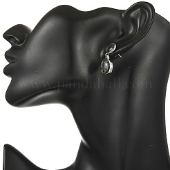 女性用304ステンレススチール製ドロップスタッドピアス  パウア貝付き  塊  ステンレス鋼色  27x14.5mm&nbsp;EJEW-JE07351