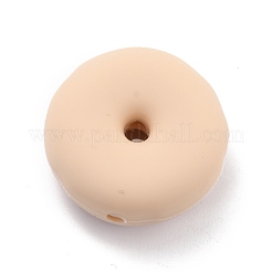 食品グレードの環境に優しいシリコーン焦点ビーズ  ドーナツ  カラフル  22x9mm  穴：2.2mm&nbsp;SIL-F002-01