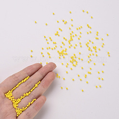11/0 FGBグレードAベーキングペイントガラスシードビーズ  ラウンド  きいろ  2.3x1.5mm  穴：1mm  約5300個/50g&nbsp;X-SEED-N001-A-1001