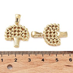 304ステンレスペンダント  木のチャーム  ゴールドカラー  22x18.5x3mm  穴：6x3mm&nbsp;STAS-P329-06G