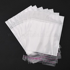 長方形セロファンバッグ  ホワイト  12x7.5cm  一方的な厚さ：0.1mm  インナー対策：7.5x7.5のCM  穴：6mm&nbsp;OPC-F001-03E