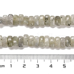 天然石ラブラドライトビーズ連売り  長方形  9x4x4.5mm  穴：1mm  約93個/連  15.28インチ（38.8cm）&nbsp;G-Q167-B19-01