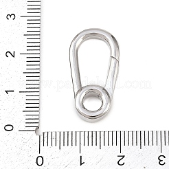 真鍮スプリングゲートリング  カドミウムフリー＆鉛フリー  ラックめっき  長持ちメッキ  プラチナ  25x13x4mm  穴：5mm&nbsp;KK-P339-02P